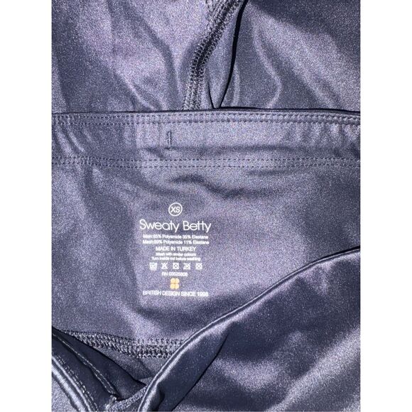 Sweaty Betty black shimmer mesh insert leggings size Xs - Picture 9 of 9